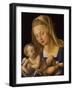 Madonna with the Pear. Child is holding a slice of a pear-Albrecht Dürer-Framed Giclee Print