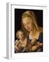 Madonna with the Pear. Child is holding a slice of a pear-Albrecht Dürer-Framed Giclee Print