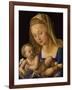 Madonna with the Pear. Child is holding a slice of a pear-Albrecht Dürer-Framed Giclee Print