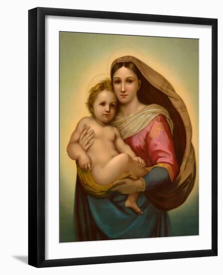 Madonna-Raphael-Framed Art Print