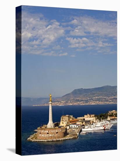 Madonnina Del Porto Statue, Port of Messina, Island of Sicily, Italy, Mediterranean, Europe-Richard Cummins-Stretched Canvas