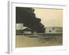 Madras Fuel Tanks on Fire, WWI-null-Framed Photographic Print