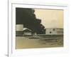 Madras Fuel Tanks on Fire, WWI-null-Framed Photographic Print