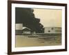 Madras Fuel Tanks on Fire, WWI-null-Framed Photographic Print