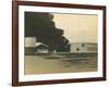 Madras Fuel Tanks on Fire, WWI-null-Framed Photographic Print