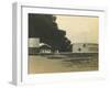 Madras Fuel Tanks on Fire, WWI-null-Framed Photographic Print