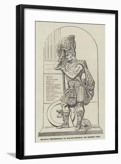 Madras Testimonial to Major-General Sir Robert Dick-null-Framed Giclee Print