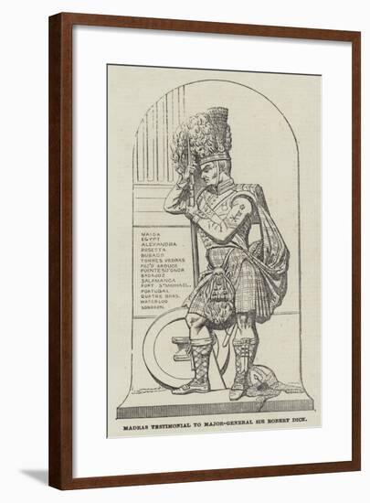 Madras Testimonial to Major-General Sir Robert Dick-null-Framed Giclee Print