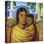 Madre Con Ibida-Alfredo Ramos Martinez-Stretched Canvas