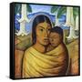 Madre Con Ibida-Alfredo Ramos Martinez-Framed Stretched Canvas