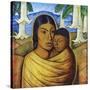 Madre Con Ibida-Alfredo Ramos Martinez-Stretched Canvas