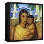 Madre Con Ibida-Alfredo Ramos Martinez-Framed Stretched Canvas