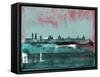 Madrid Abstract Skyline-Emma Moore-Framed Stretched Canvas