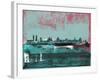 Madrid Abstract Skyline-Emma Moore-Framed Art Print