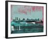 Madrid Abstract Skyline-Emma Moore-Framed Art Print