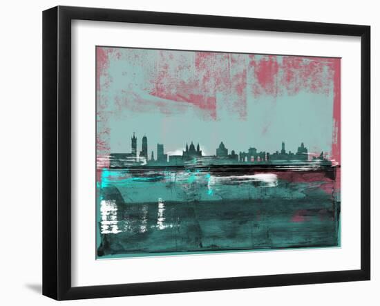 Madrid Abstract Skyline-Emma Moore-Framed Art Print