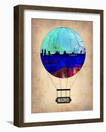 Madrid Air Balloon-NaxArt-Framed Art Print