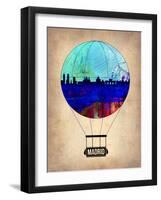 Madrid Air Balloon-NaxArt-Framed Art Print