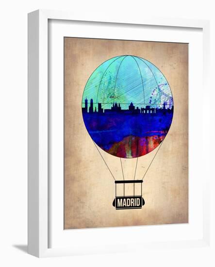 Madrid Air Balloon-NaxArt-Framed Art Print