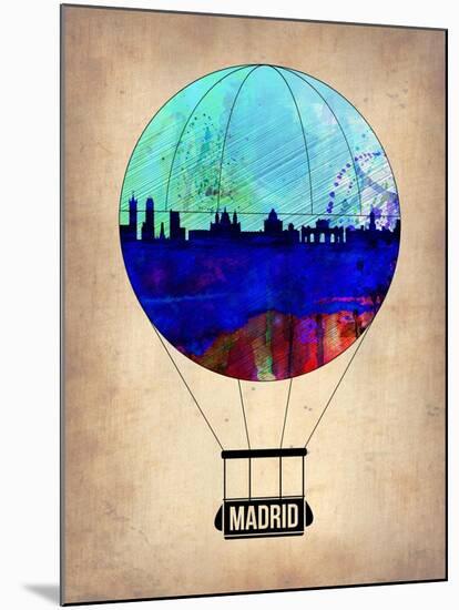 Madrid Air Balloon-NaxArt-Mounted Art Print