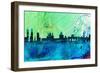 Madrid City Skyline-NaxArt-Framed Art Print