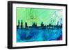 Madrid City Skyline-NaxArt-Framed Art Print