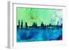 Madrid City Skyline-NaxArt-Framed Art Print