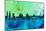 Madrid City Skyline-NaxArt-Mounted Art Print