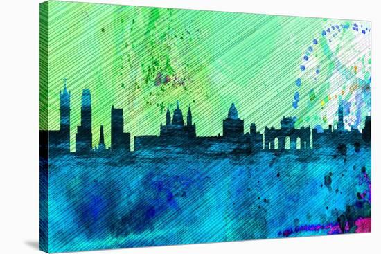 Madrid City Skyline-NaxArt-Stretched Canvas