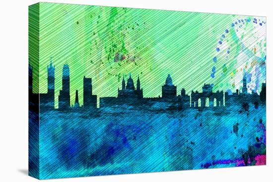 Madrid City Skyline-NaxArt-Stretched Canvas