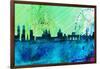 Madrid City Skyline-NaxArt-Framed Art Print