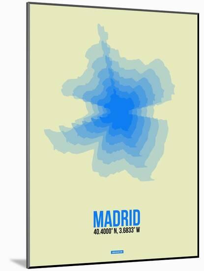 Madrid Radiant Map 1-NaxArt-Mounted Art Print