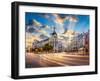 Madrid, Spain Cityscape at Calle De Alcala and Gran Via.-Sean Pavone-Framed Photographic Print