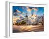 Madrid, Spain Cityscape at Calle De Alcala and Gran Via.-Sean Pavone-Framed Photographic Print