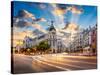 Madrid, Spain Cityscape at Calle De Alcala and Gran Via.-Sean Pavone-Stretched Canvas