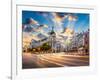 Madrid, Spain Cityscape at Calle De Alcala and Gran Via.-Sean Pavone-Framed Photographic Print