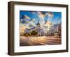 Madrid, Spain Cityscape at Calle De Alcala and Gran Via.-Sean Pavone-Framed Photographic Print