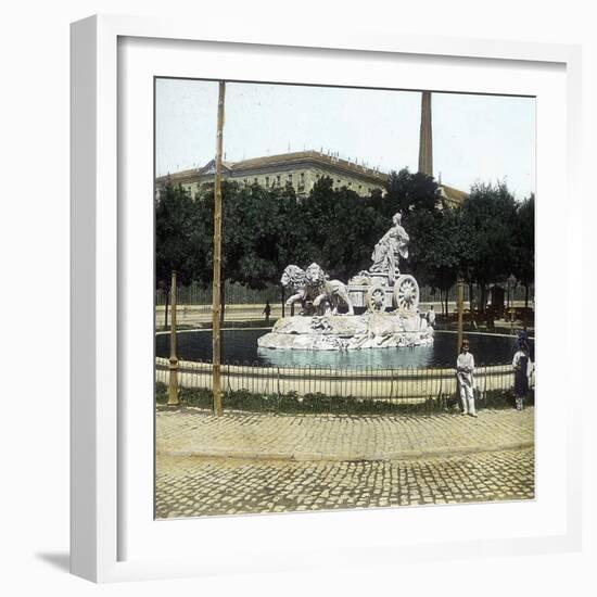Madrid (Spain), Cybèle's Fountain, Fuente De La Cibeles-Leon, Levy et Fils-Framed Photographic Print