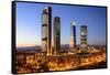 Madrid, Spain Financial District Skyline at Twilight-Sean Pavone-Framed Stretched Canvas