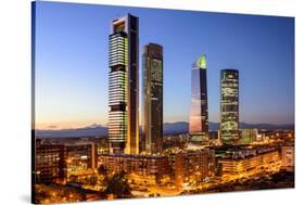 Madrid, Spain Financial District Skyline at Twilight-Sean Pavone-Stretched Canvas