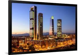 Madrid, Spain Financial District Skyline at Twilight-Sean Pavone-Framed Photographic Print