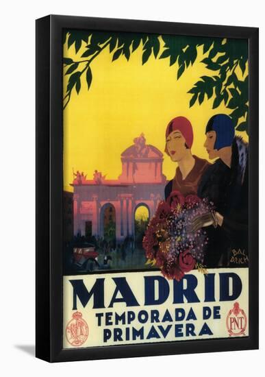 Madrid, Spain - Madrid In Springtime Travel Promotional Poster-null-Framed Poster