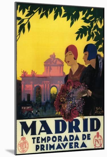 Madrid, Spain - Madrid In Springtime Travel Promotional Poster-null-Mounted Poster