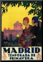 Madrid, Spain - Madrid in Springtime Travel Promotional Poster-Lantern Press-Mounted Print