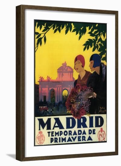 Madrid, Spain - Madrid in Springtime Travel Promotional Poster-Lantern Press-Framed Art Print