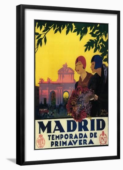Madrid, Spain - Madrid in Springtime Travel Promotional Poster-Lantern Press-Framed Art Print