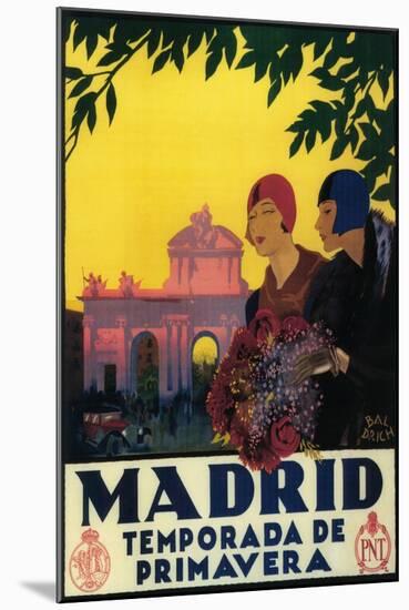 Madrid, Spain - Madrid in Springtime Travel Promotional Poster-Lantern Press-Mounted Art Print