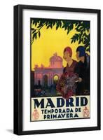 Madrid, Spain - Madrid in Springtime Travel Promotional Poster-Lantern Press-Framed Art Print