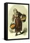 Madrid Spain Orange Girl 1866 Street Character-null-Framed Stretched Canvas