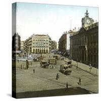 Madrid (Spain), Puerta Del Sol, Towards Alcalá Street, Circa 1885-1890-Leon, Levy et Fils-Stretched Canvas